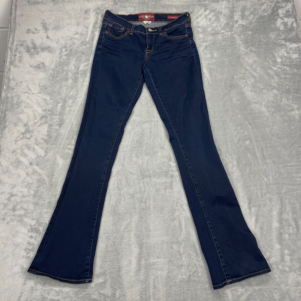 Lucky Brand Jeans Women 2/26L (28x35) Blue Denim Dark Wash Charlie Baby Boot Cut